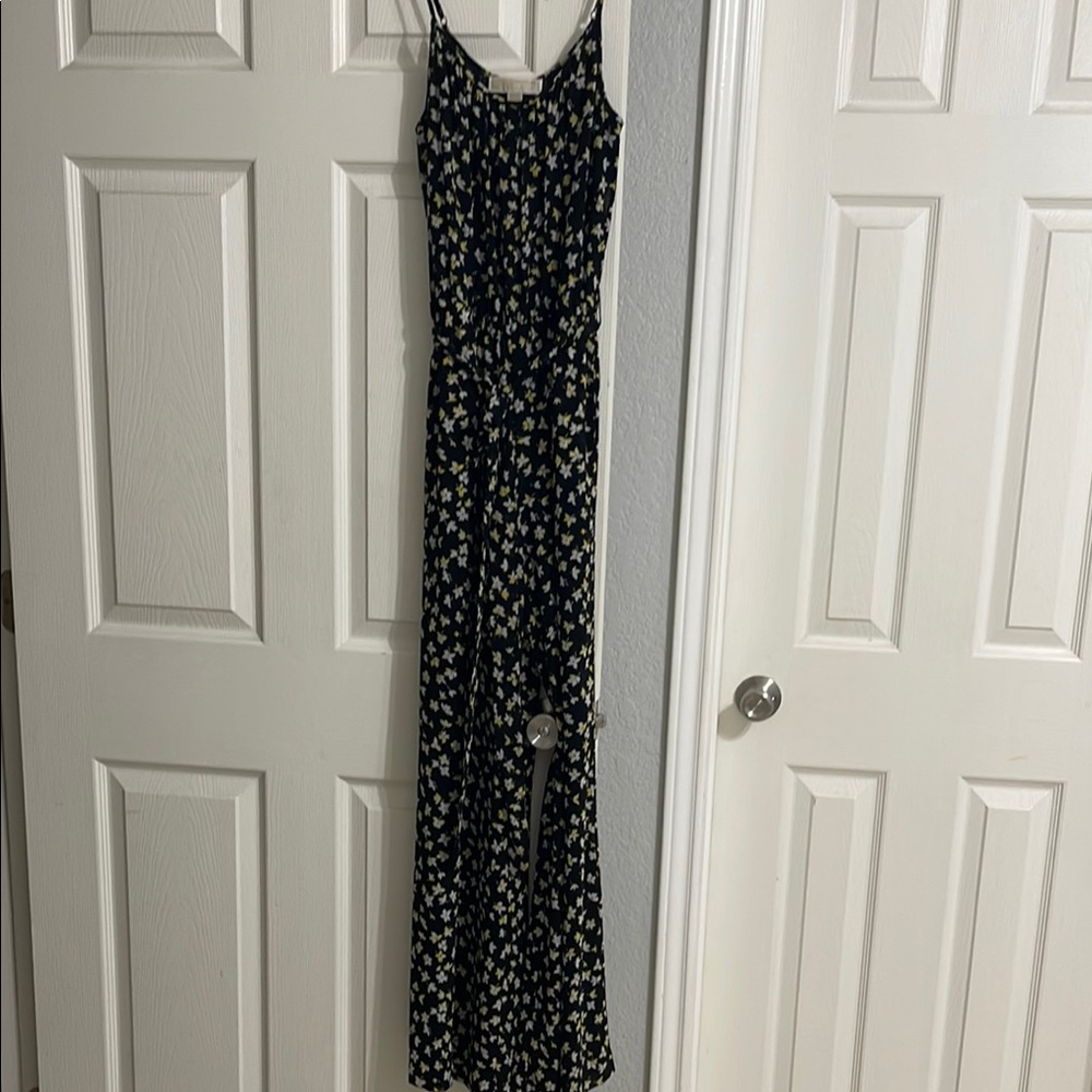 Floral Black and White Jumpsuit
